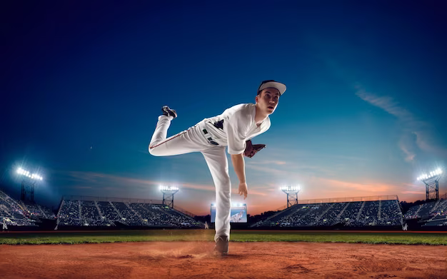 Professional baseball player throwing a ball