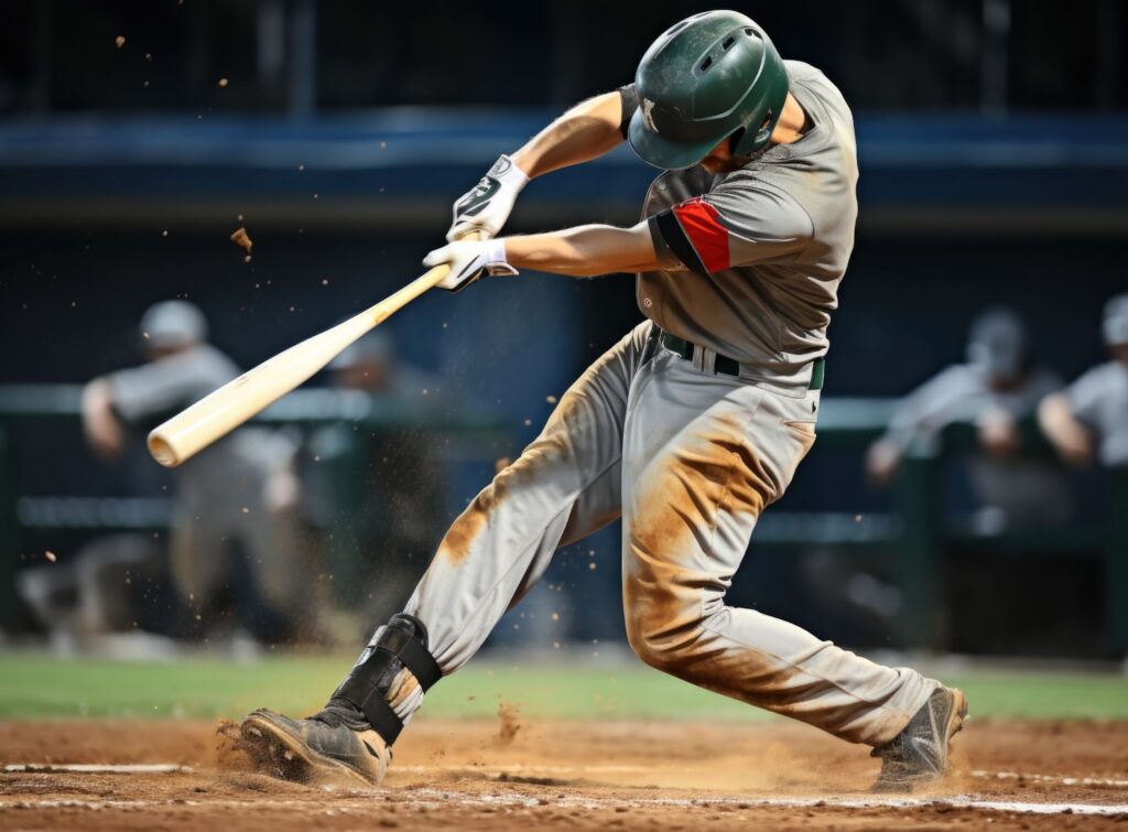 Male baseball player on the field