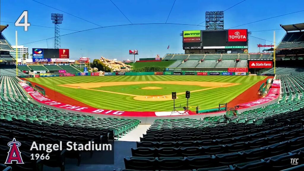 Bird view of Angel Stadium