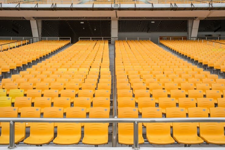Yellow Seats on the Stadium