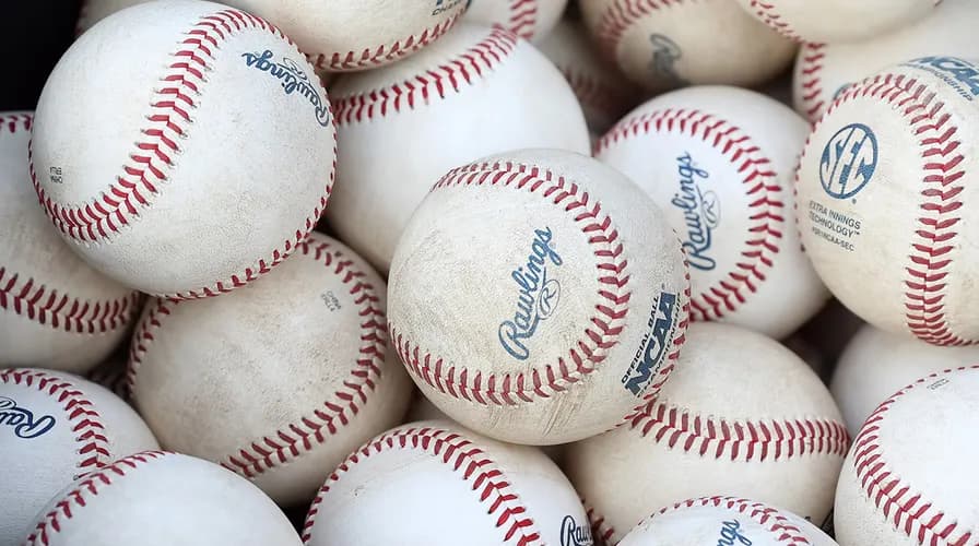 White colored baseballs