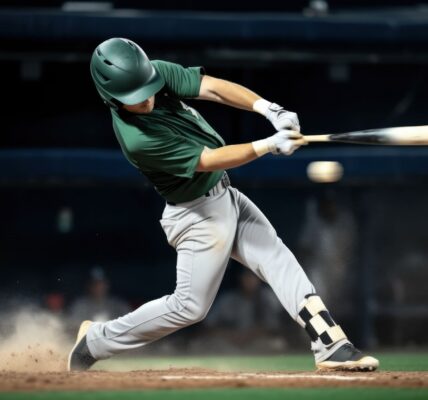 Male baseball player on the field