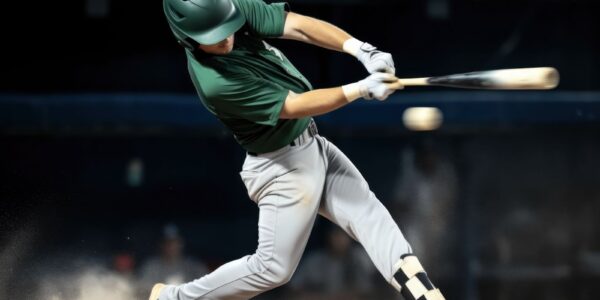 Male baseball player on the field